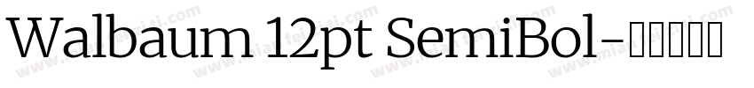 Walbaum 12pt SemiBol字体转换
